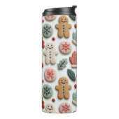 Süßes Weihnachtsplätzchen-Muster Thermosbecher (Nach links gedreht)