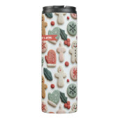 Süßes Weihnachtsplätzchen-Muster Thermosbecher (Rückseite)