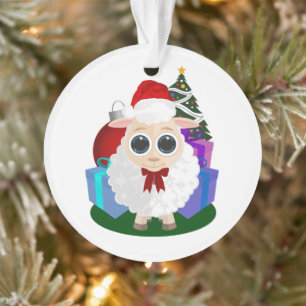 Süßes Weihnachtsschaf Festives Feiertagsornament B Ornament