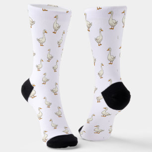 Süßes Weißes Gänse-Muster Socken