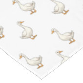 Süßes Weißes Gänse-Muster Tischdecke (Schrägansicht)