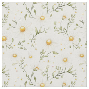 Süßes weißes Gänseblümchen-Blumenmuster für Nähen, Stoff