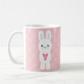 Süßes weißes Häschen Kaffeetasse (Links)