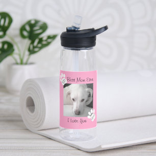 Süßes weißes Hund-Foto und Pfoten Beste Mama überh Trinkflasche