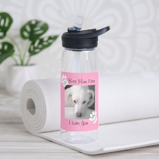 Süßes weißes Hund-Foto und Pfoten Beste Mama überh Trinkflasche