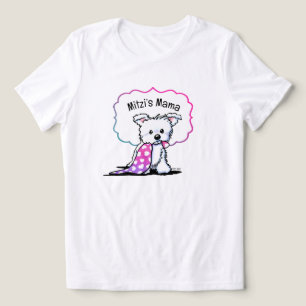 Süßes weißes Hundebaby auf einem maßgeschneiderten Tri-Blend Shirt