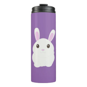 Süßes weißes Kaninchen Thermosbecher
