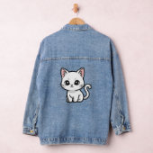 Süßes weißes Kätzchen Jeansjacke (Hangar)