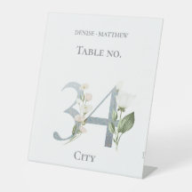 Süßes Weißes Tischnummer