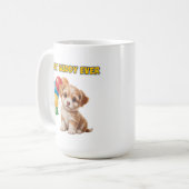 Süßes Welpen “Bester Kumpel überhaupt” Design Kaffeetasse (Vorderseite Links)