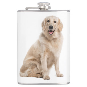 Süßes Welpen-Geschenk Golden Retriever Flachmann