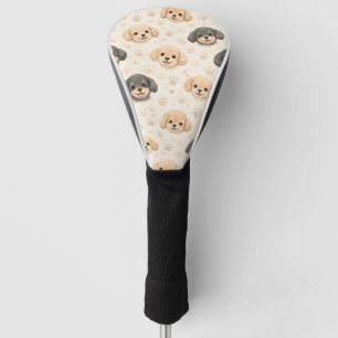 Süßes Welpen-Herzen-Wasserfarbenmuster (3) Golf Headcover