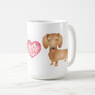 Süßes Welpen-Hund-Liebhaber-Geschenk Cartoon-Dachs Kaffeetasse