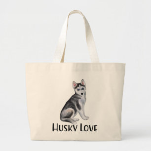 Süßes Welpen-Hund-Liebhaber-Geschenk Sibirischer H Jumbo Stoffbeutel