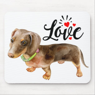 Süßes Welpen-Hund-Liebhaber-Geschenk Wasserfarben- Mousepad