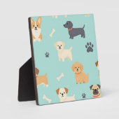 Süßes Welpen-Hund-Muster Fotoplatte (Vorderseite)