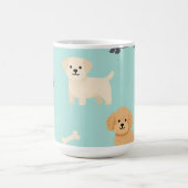 Süßes Welpen-Hund-Muster Kaffeetasse (Mittel)