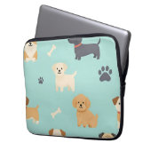 Süßes Welpen-Hund-Muster Laptopschutzhülle (Vorderseite Links)