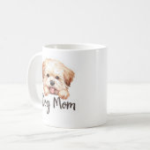 Süßes Welpen-Hundemama-Design  Kaffeetasse (Vorderseite Links)