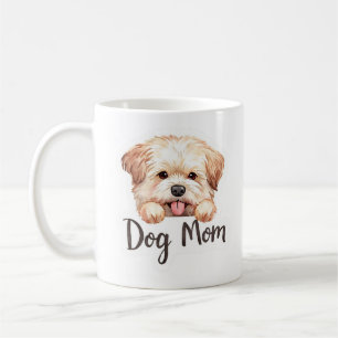 Süßes Welpen-Hundemama-Design Kaffeetasse