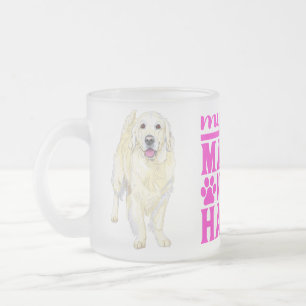 Süßes Welpen-Hundemama-Geschenk Golden Retriever Mattglastasse