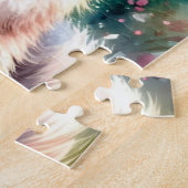 Süßes Welpen-Puzzle mit Blumen Puzzle (Seite)
