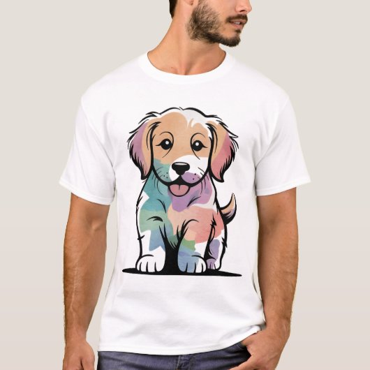 Süßes Welpendesign T-Shirt (Vorderseite)
