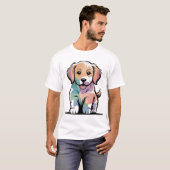 Süßes Welpendesign T-Shirt (Vorne ganz)