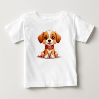 Süßes Welpenporträt für Hundeliebhaber Baby T-shirt