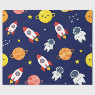 Süßes Weltraum-Explorer-Kinder-Muster Geschenkpapier
