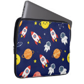 Süßes Weltraum-Explorer-Kinder-Muster Laptopschutzhülle (Vorne Rechts)