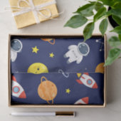 Süßes Weltraum-Explorer-Kinder-Muster Seidenpapier (Geschenk)