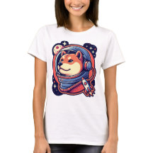 Süßes Weltraum-Shiba-Hund-Helm-Raketen-Art-Design