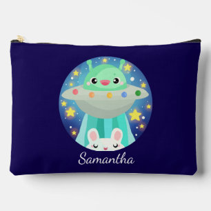 Süßes Weltraumgeschöpf und Bunny-Kaninchen Zubehörtasche
