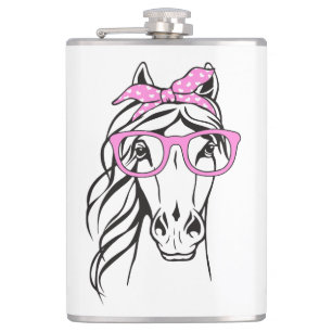 Süßes Western-Reiter-Geschenk Pferdereiter Pferd Flachmann