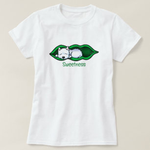 Süßes Westie-Terrier-Erbsenschoten-T-Shirt T-Shirt