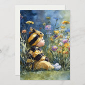 Süßes wie Biene | Bienensüße Einladung (Vorne/Hinten)