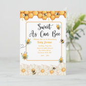 Süßes wie Biene Einladung (Stehend Vorderseite)