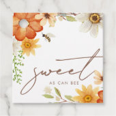 Süßes wie Biene | Floral Spring Baby Dusche Geschenkanhänger (Vorderseite)