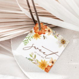 Süßes wie Biene | Floral Spring Baby Dusche Geschenkanhänger