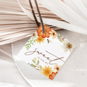 Süßes wie Biene Floral Spring Baby Dusche Geschenkanhänger