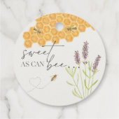 Süßes wie Bienen, Bienenbaby-Dusche Geschenkanhänger (Rückseite)