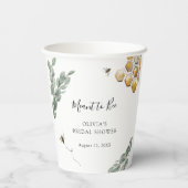 Süßes wie Bienenheukalyptus-Brautparty Pappbecher (Rückseite)