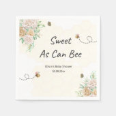 Süßes wie Bienenstockbienen Babydusche Serviette (Vorderseite)