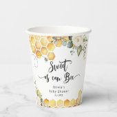 Süßes wie Bienenstockdusche Pappbecher (Rückseite)