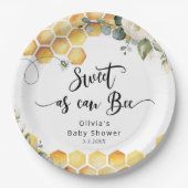 Süßes wie Bienenstockdusche Pappteller (Vorderseite)