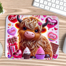 Süßes wie Candy Highland Cow Valentines