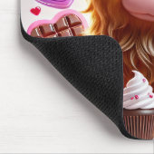 Süßes wie Candy Highland Cow Valentines Mousepad (Ecke)