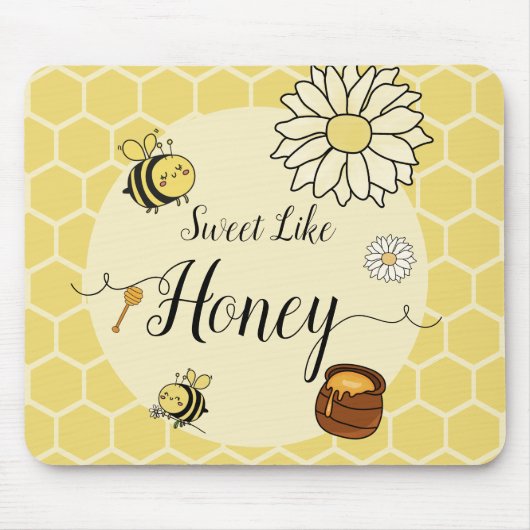 Süßes wie Honey Niedliche Bienenmousepad Mousepad (Vorne)
