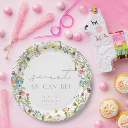 Süßes wie möglich mit moderner Minimaldusche Pappteller (Party)